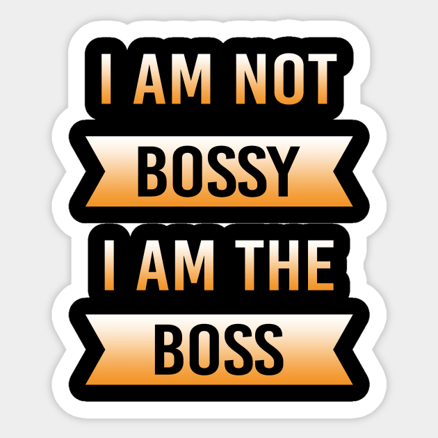 Bossy Boss Chief Executive Mother Sticker by OfCA Design